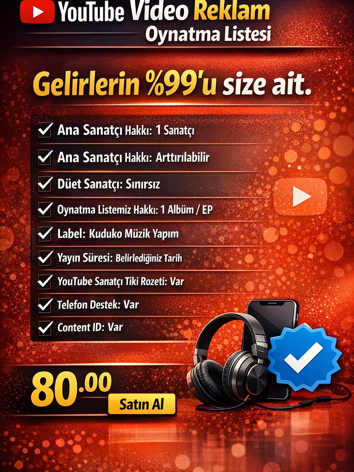 YouTube Video Reklam Oynatma Listesi product image (1)
