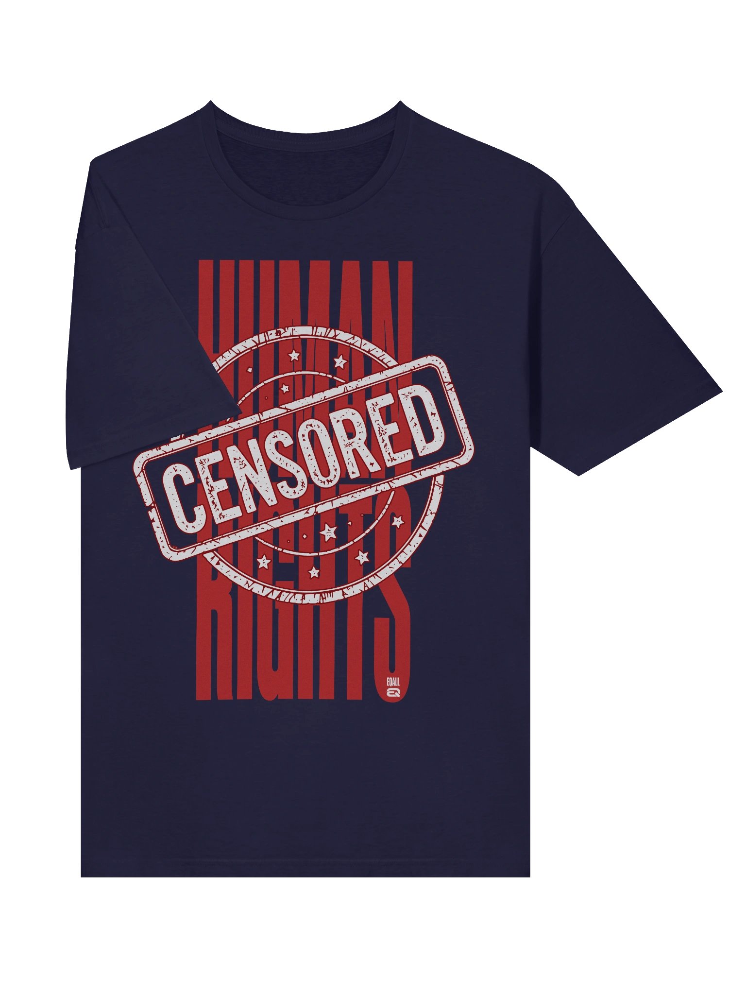 Censored_Human Rights Gildan Unisex Softstyle T-shirt_EQALL® Essentials_ Red / White product image (6)