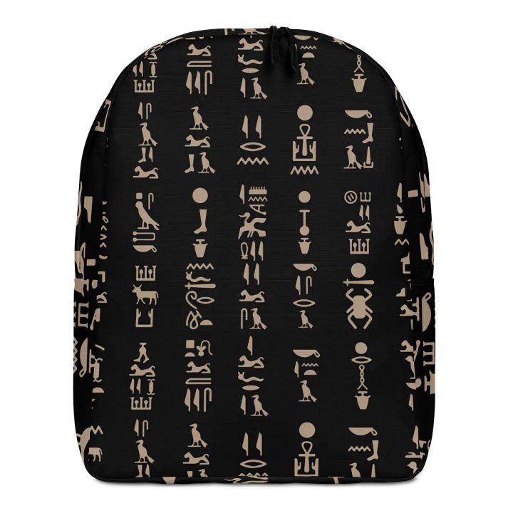 Isis Black Hieroglyphs Backpack product image (1)
