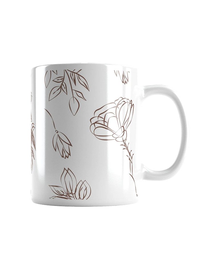 Floral Harmony White Glossy Mug product image (2)