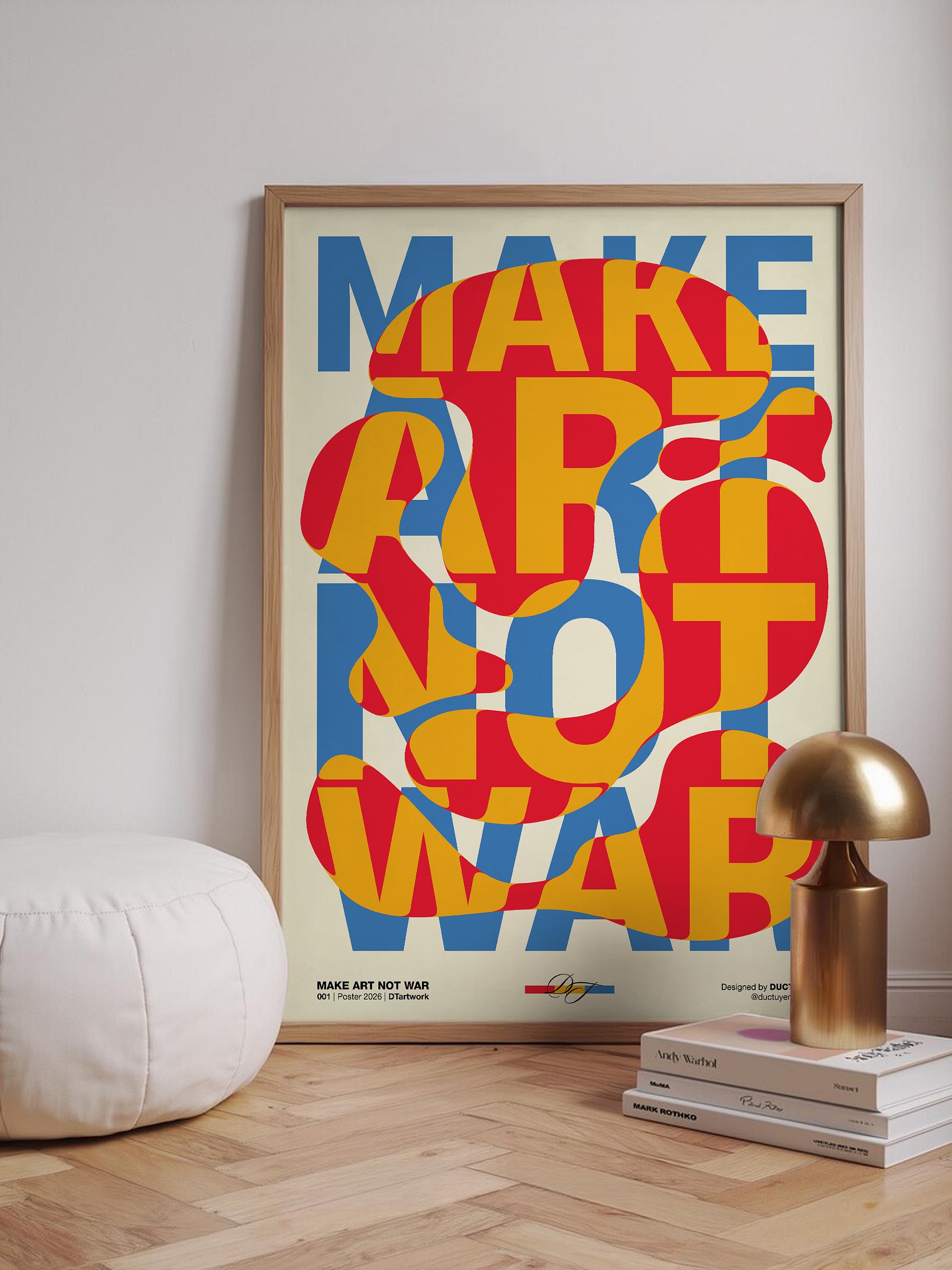 "MAKE ART NOT WAR" Typography Framed Poster product image (2)