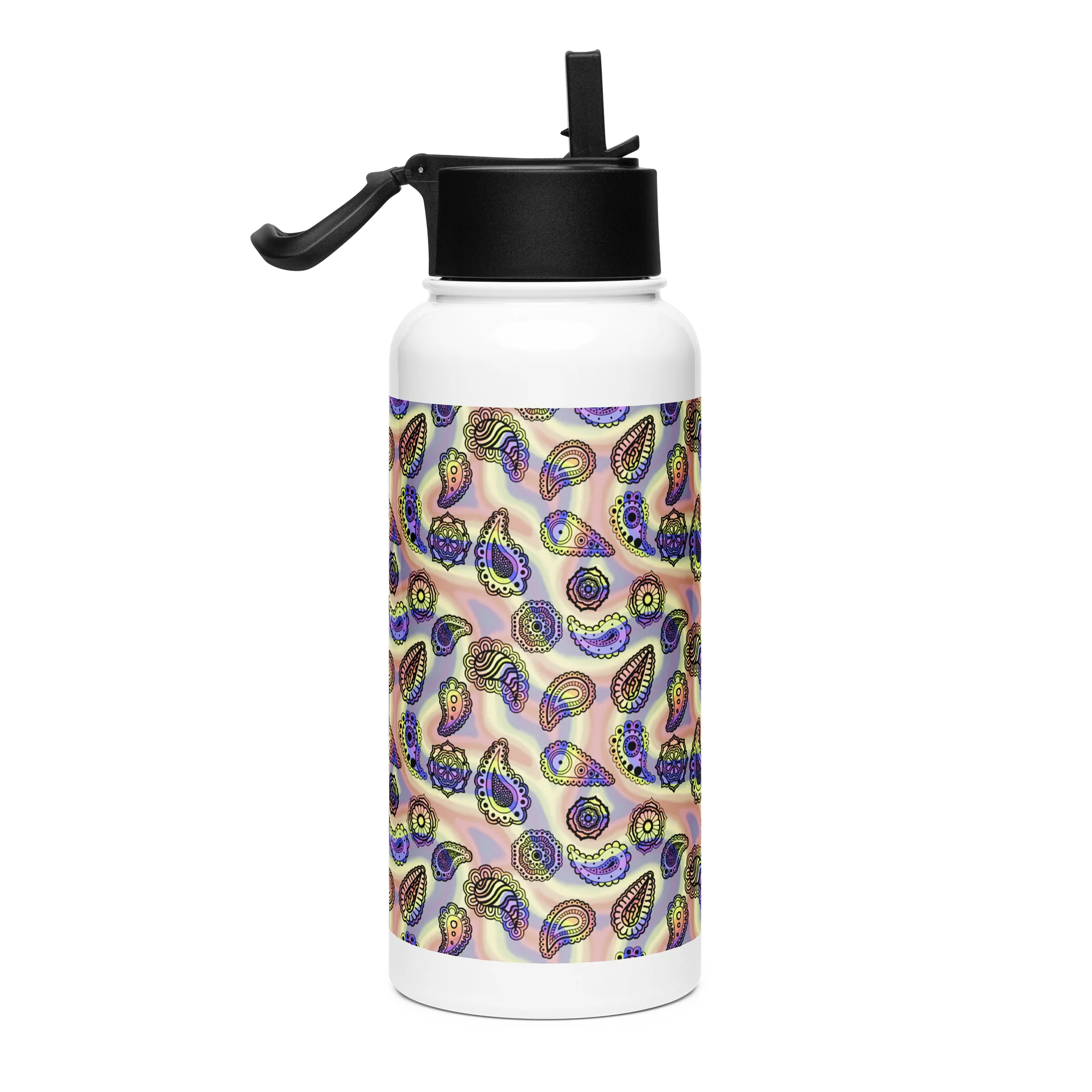 Trippy Steel Water Bottle With Straw product image (4)
