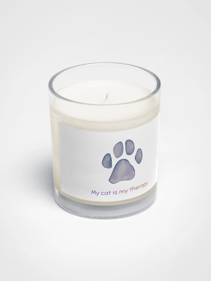''My cat is my therapy'' candle product image (2)