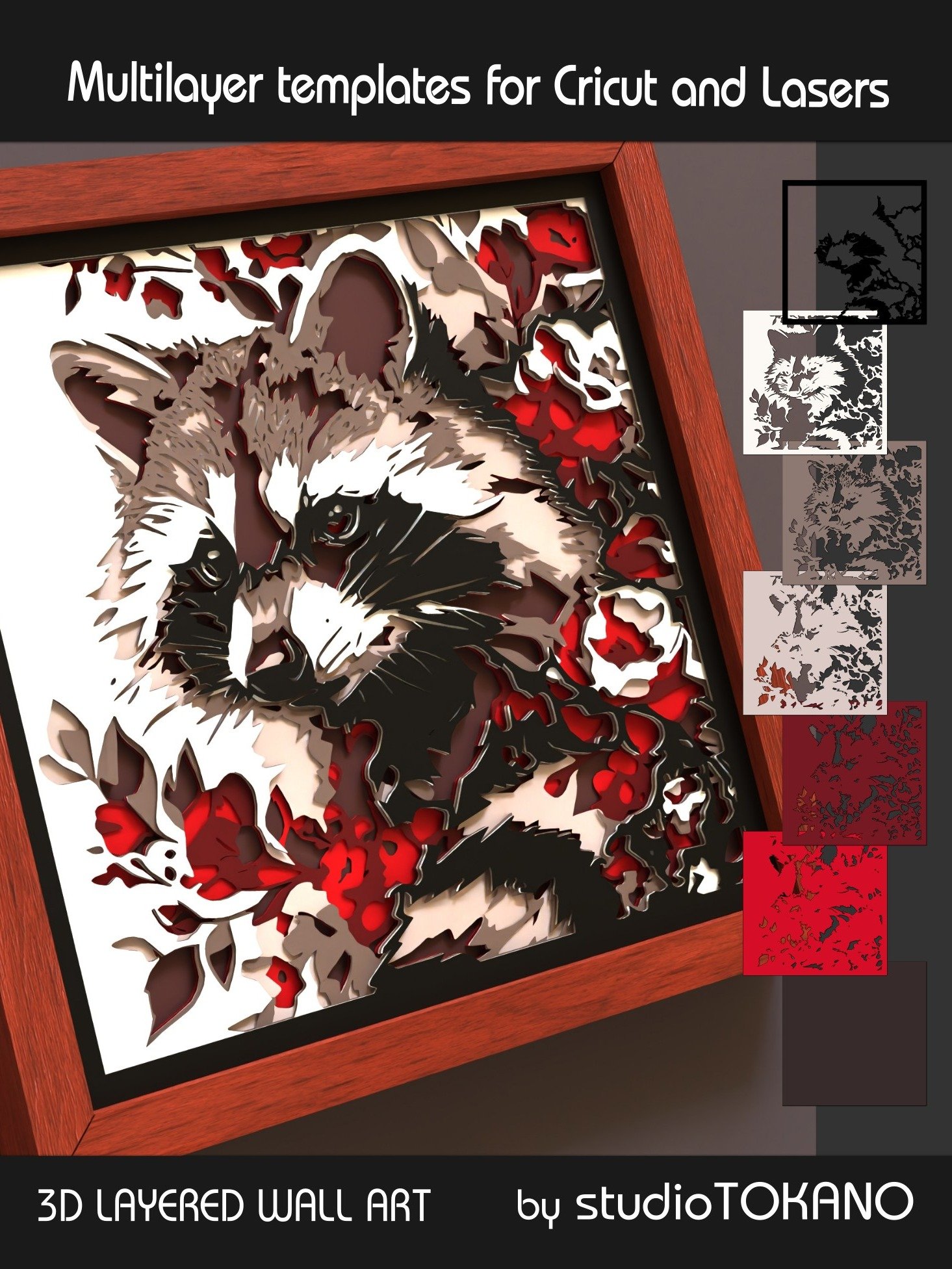 Raccoon Multi layered Shadowbox product image (7)