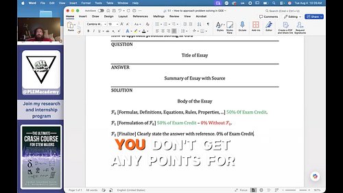 You Don't Get Credit for Answers