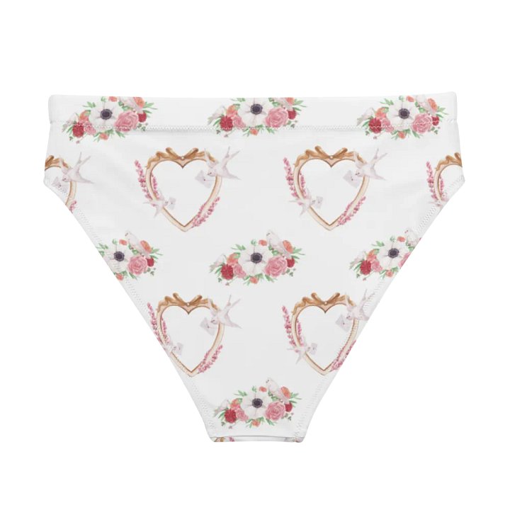 Watercolour Floral Pattern High Waisted Bikini Bottom - V2 product image (2)