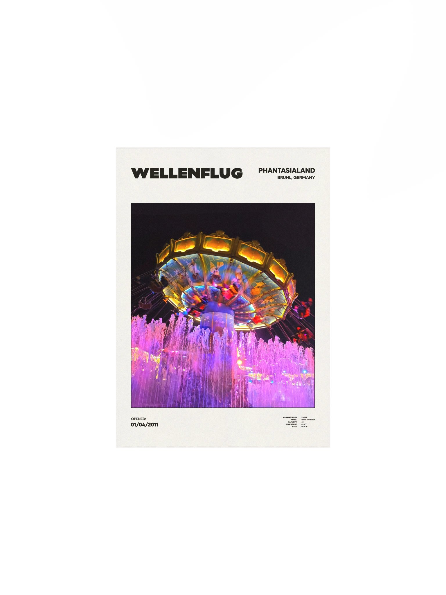 Phantasialand Wellenflug Premium Poster product image (1)