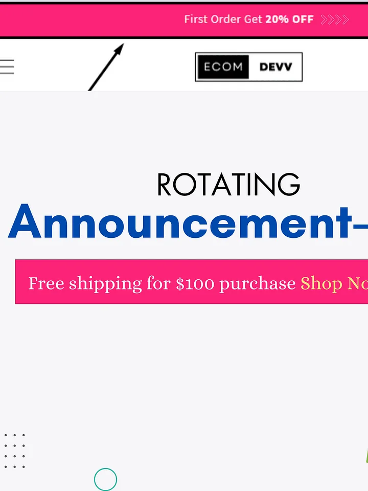 Shopify Rotating Announce-bar Section product image (1)