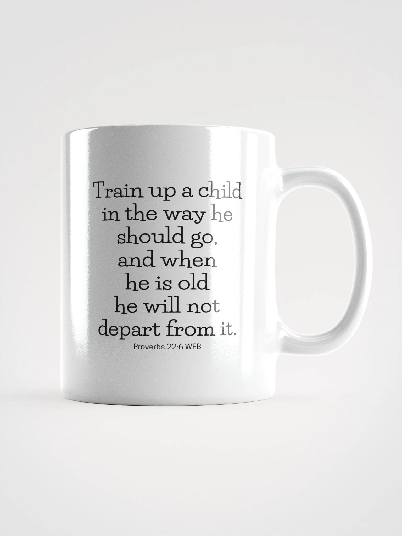 Train Up A Child In The Way He Should Go Proverbs 22:6 White Glossy Mug 11/15/20oz product image (1)