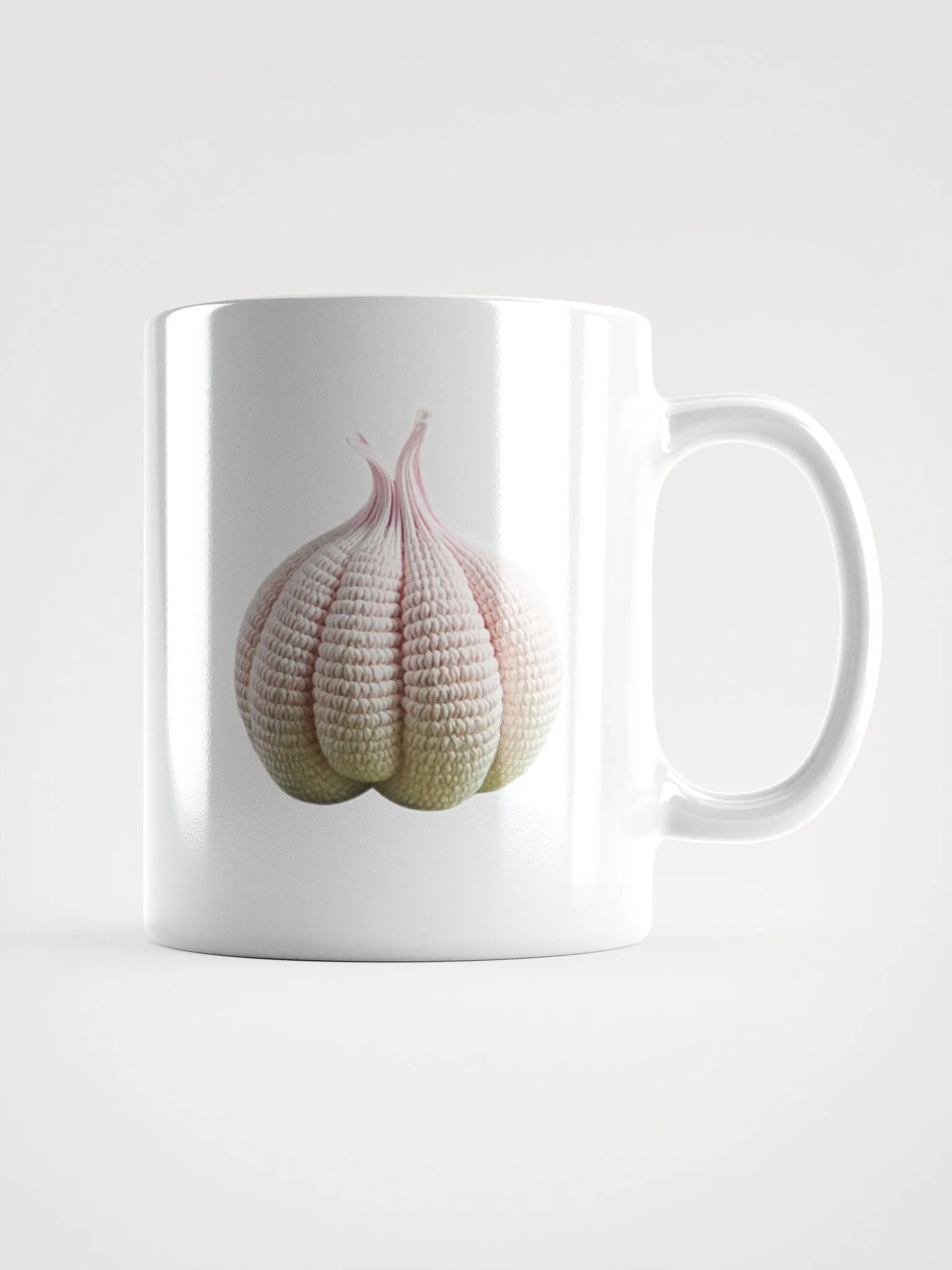 CozyAvocado White Glossy Garlic Mug #1 product image (1)