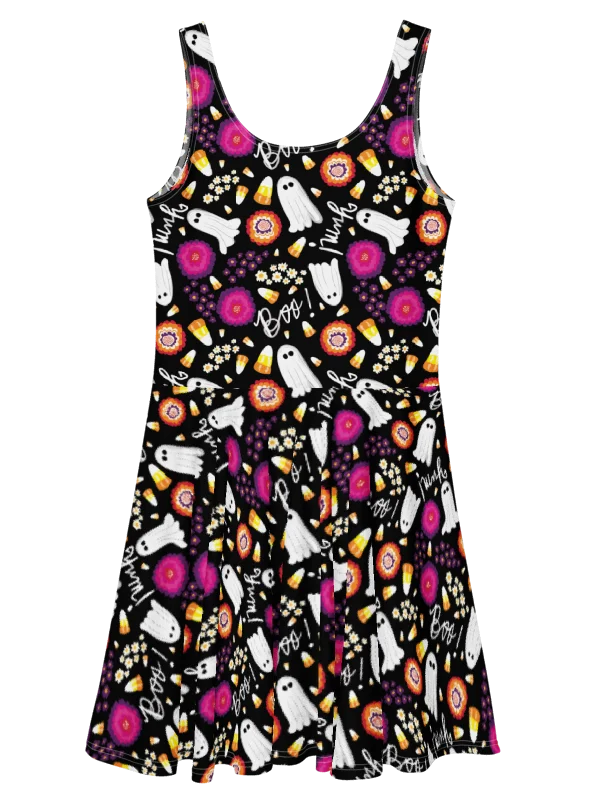 Boo Yum! Skater Dress | Halloween Spooky Fit & Flare | Monique Faella Designs™ product image (6)