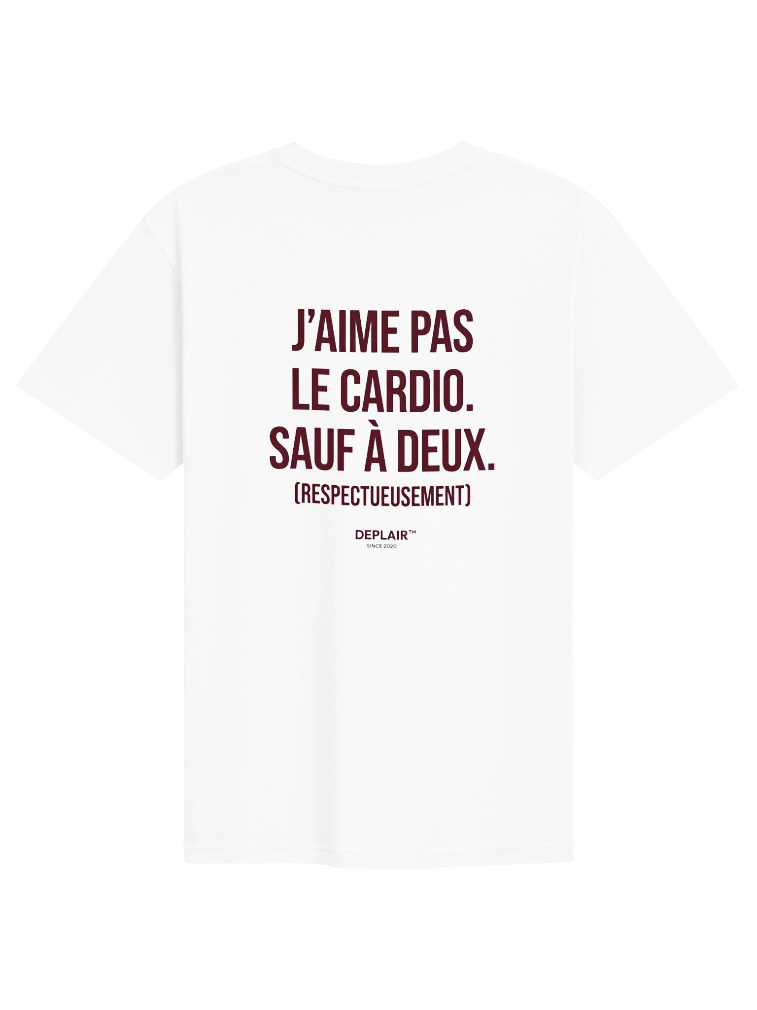 J’aime pas le cardio. Sauf à deux. — T-shirt unisexe product image (1)