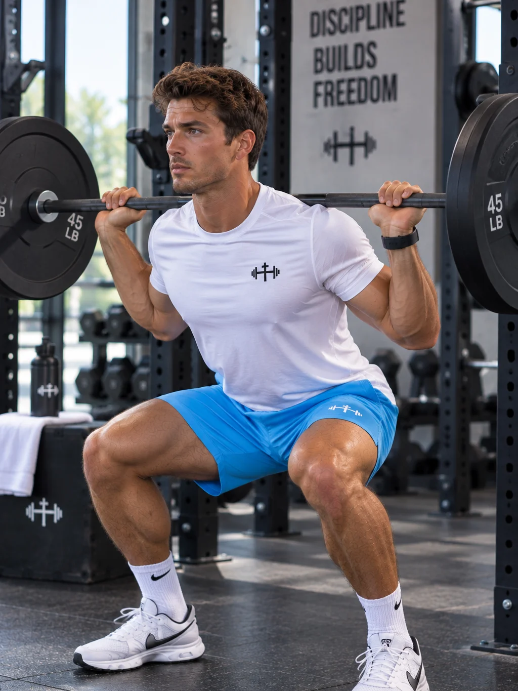 His House Mens Performance Mesh Shorts - Blue Sky by His House