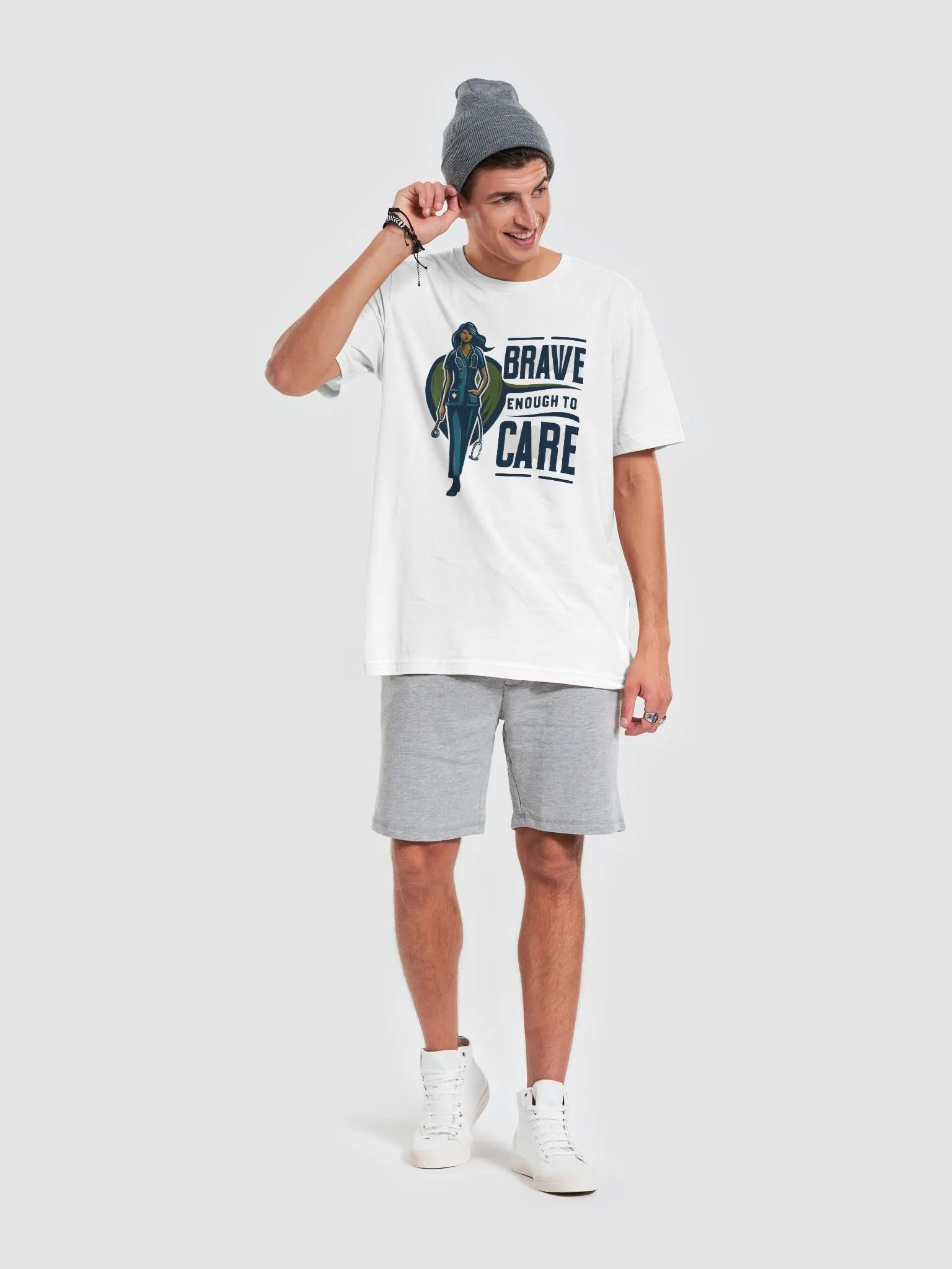 brave enough to care t-shirt product image (6)