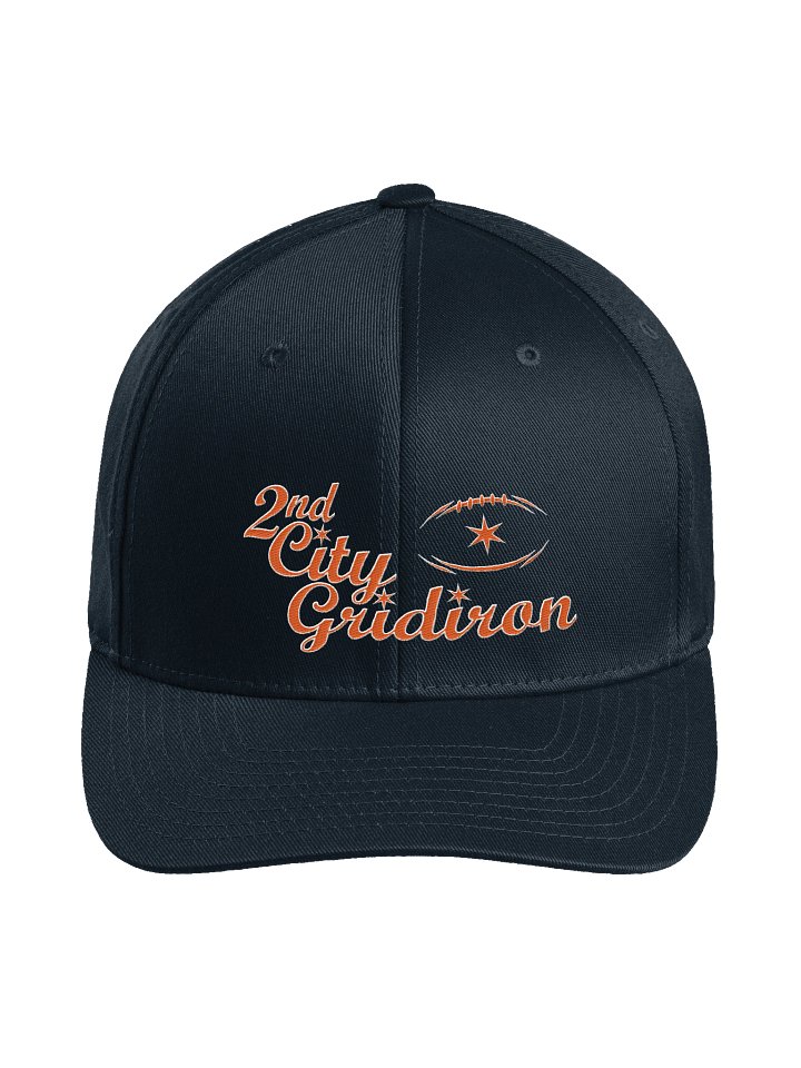 2nd City Gridiron Fitted Hat Orange Logo product image (1)