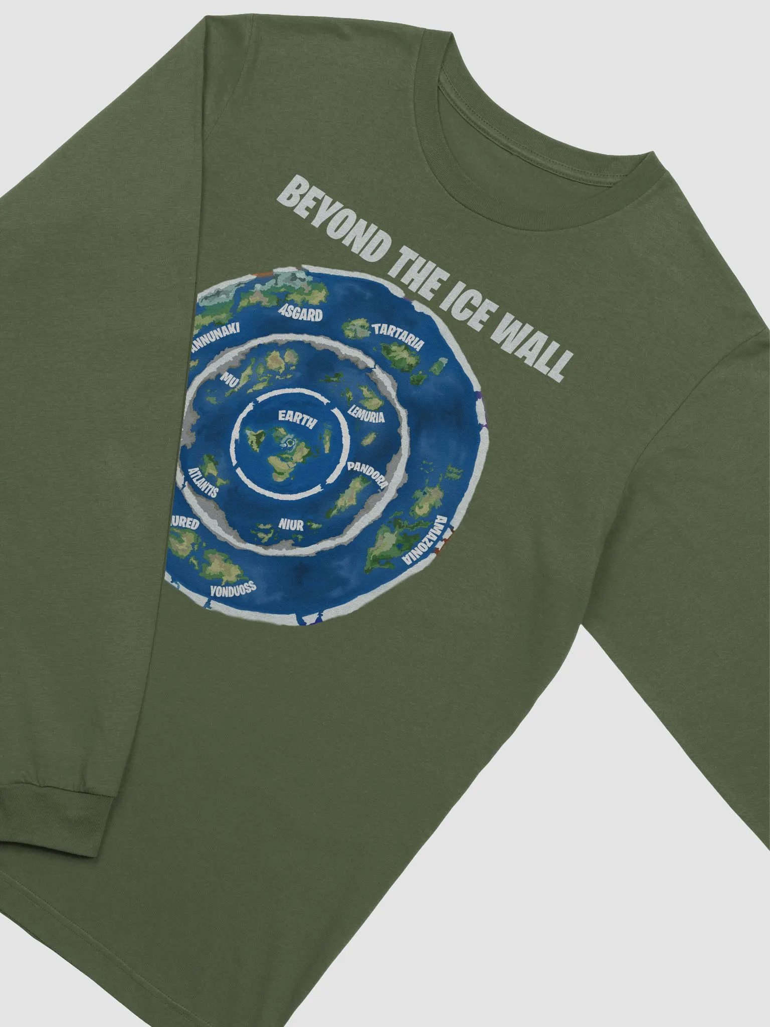 Premium Long Sleeve Tee Beyond the Ice Wall Map product image (14)