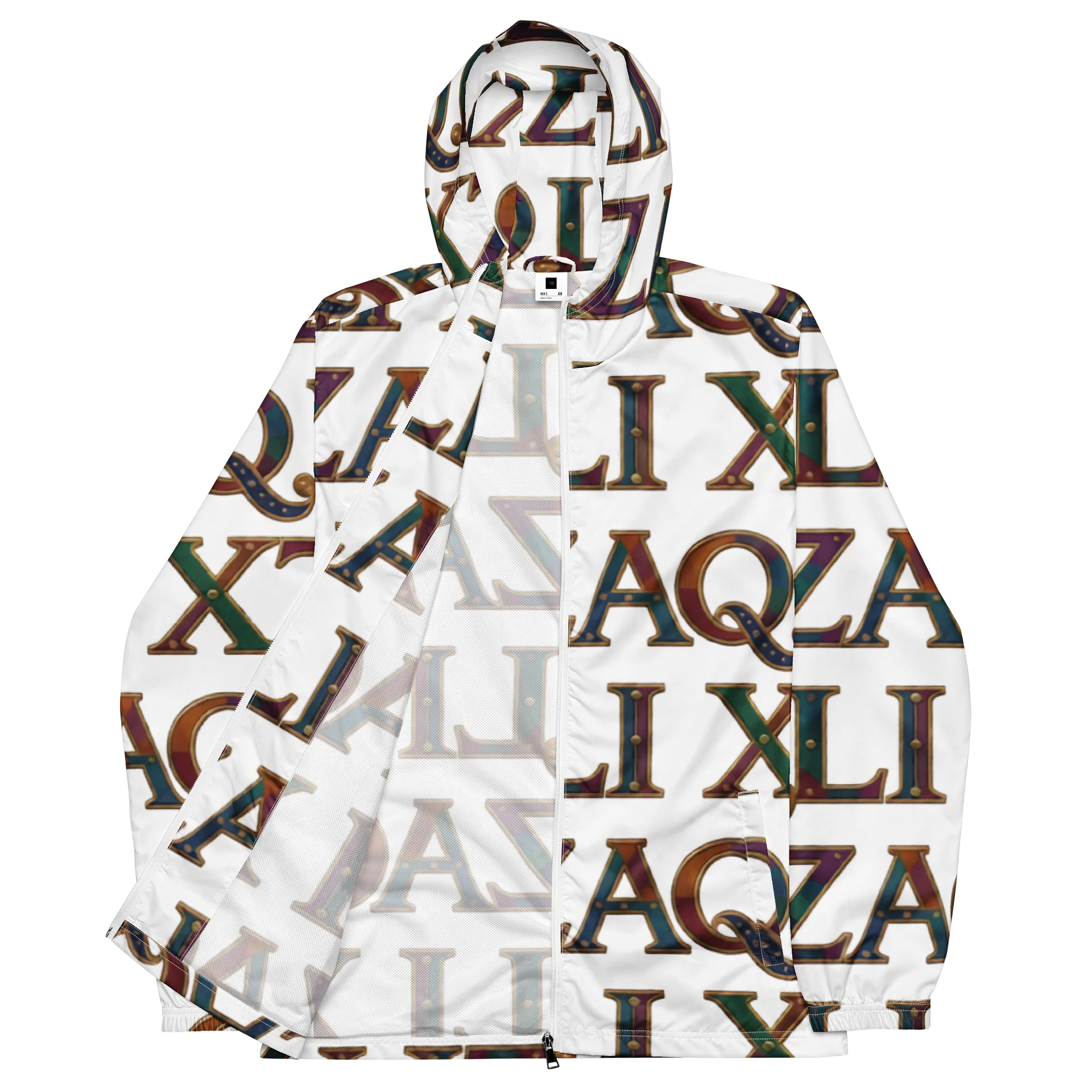 XZAQLI Men's Ivory Monogram Windbreaker product image (1)