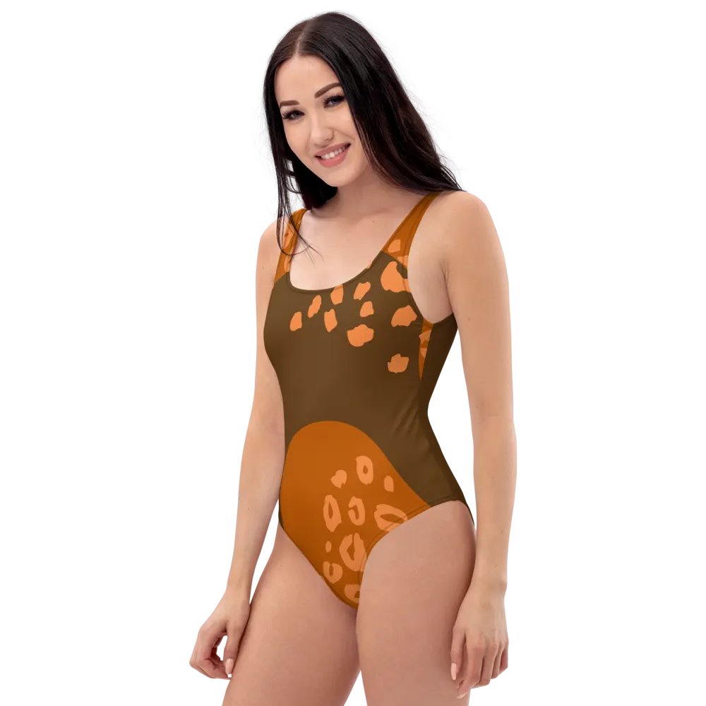 Orange Flowing Waves All-Over Swimsuit product image (4)