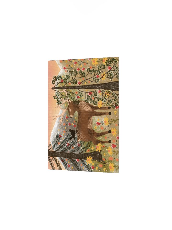 forest deer & flower blackbird product image (5)