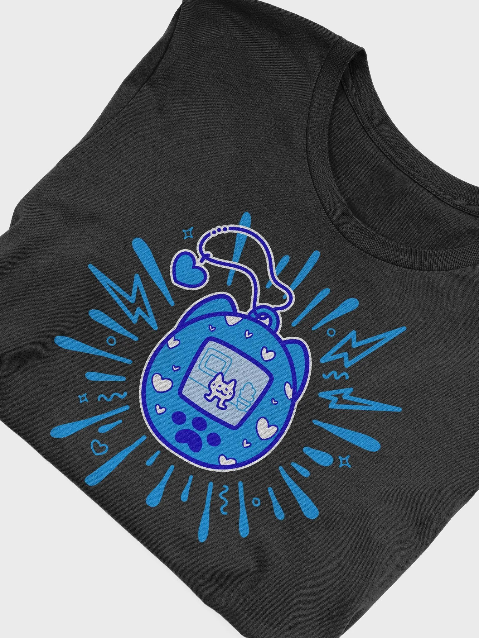 Lovely Digital Meow // T-Shirt - Blue - Dark Mode product image (5)