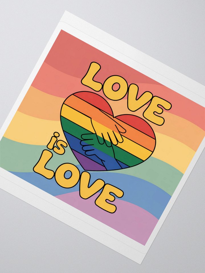 Exclusive "Love is Love" Rainbow Pride Sticker by TDS Music - Celebrate Inclusivity product image (5)