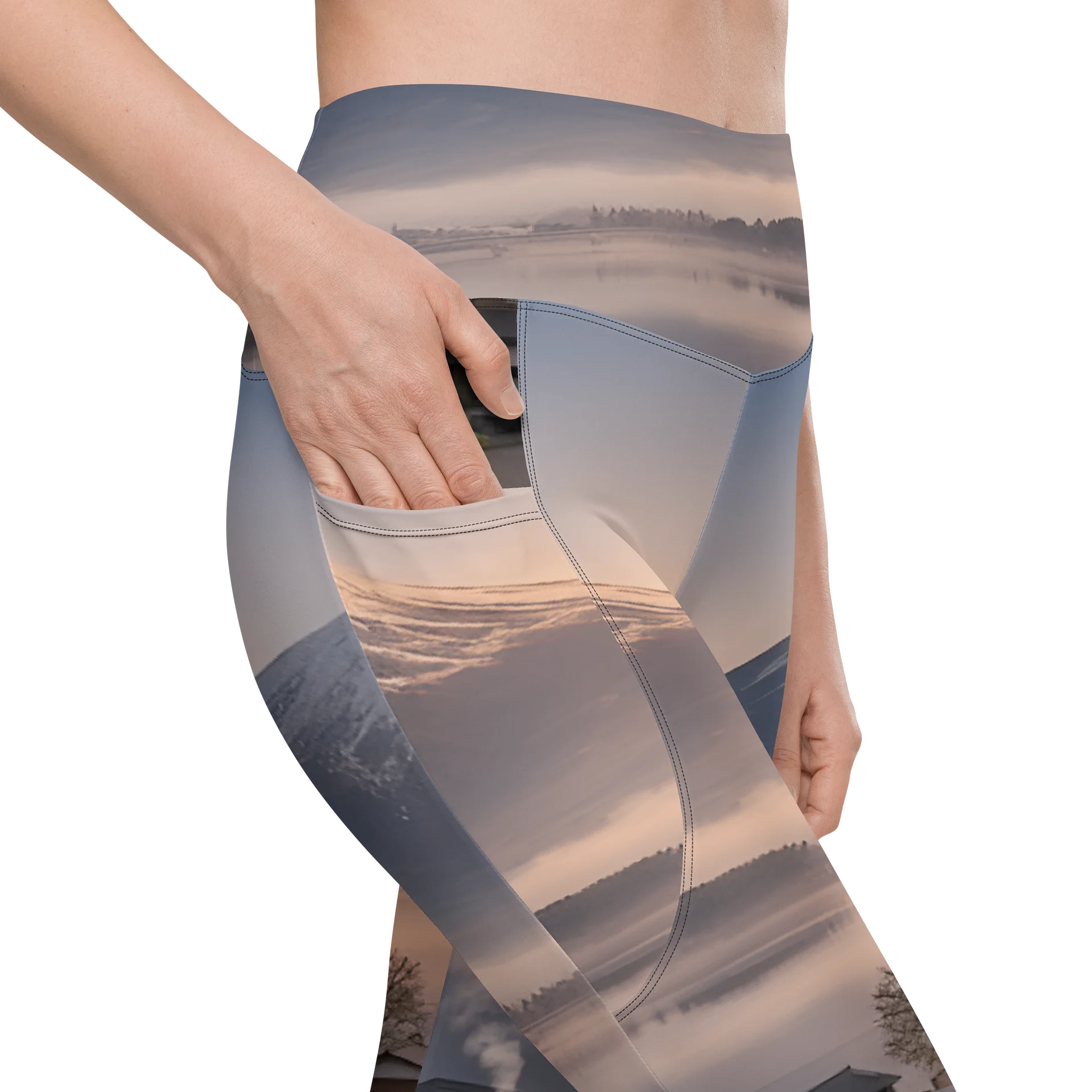 Mount Fuji High-Waisted Leggings with Pockets | UPF 50+ product image (12)