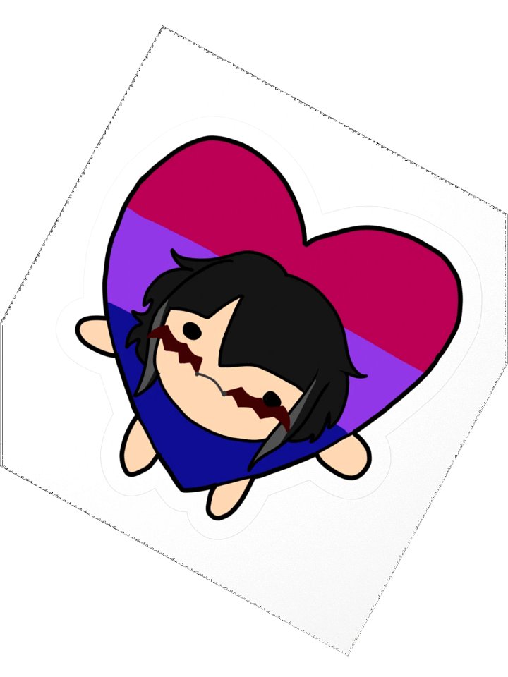 PeoVRC Bi Heart Pride Sticker product image (2)