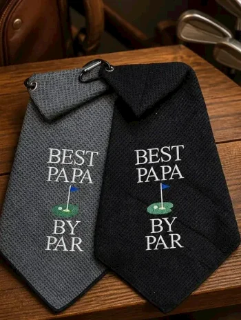 Embroidered Golf Towel – Papa By Par, Microfiber, Father's Day Gift product image (1)