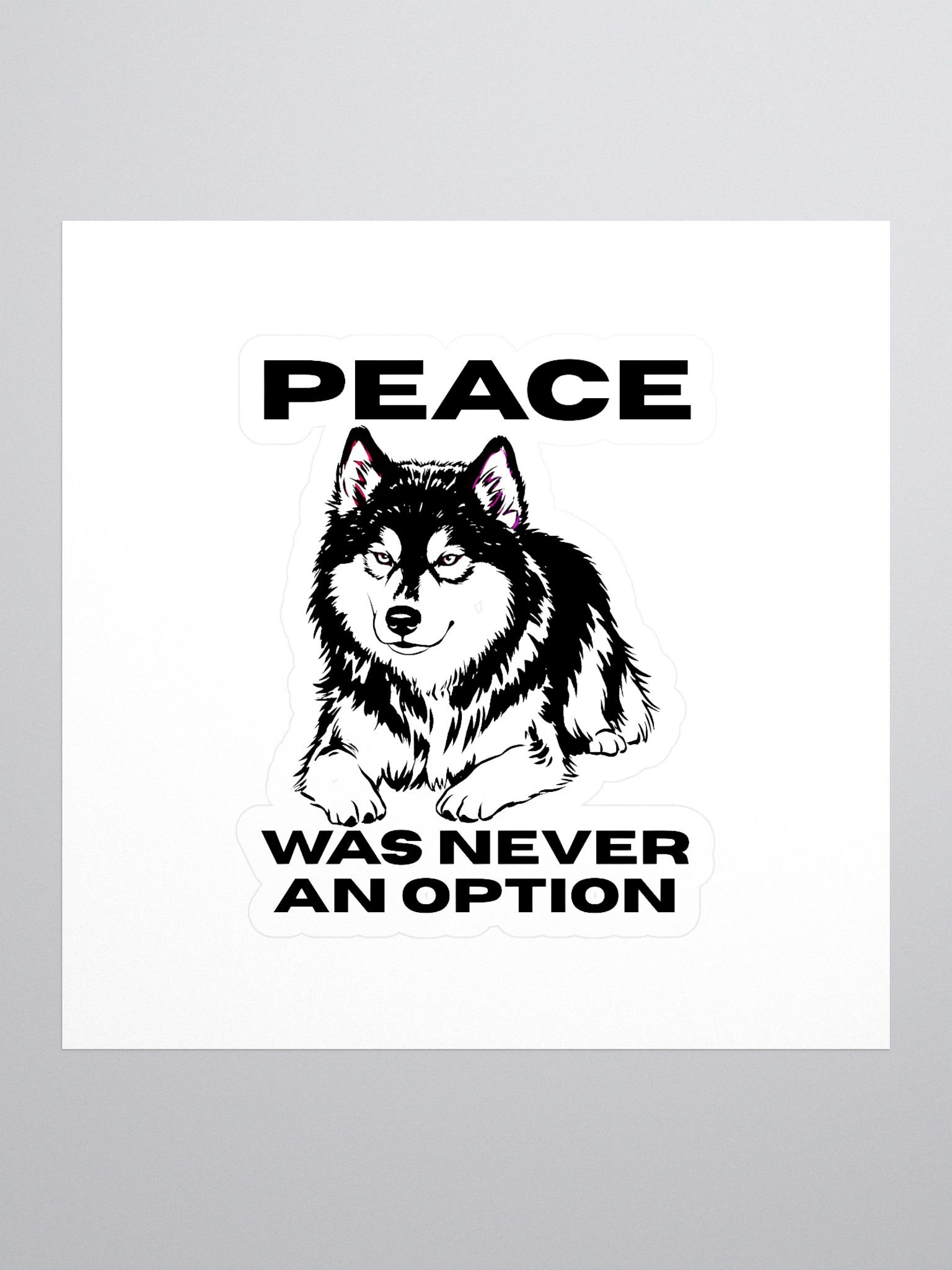 Peace was Never an Option Sticker product image (1)