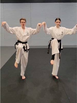 Don’t you know I know Karate!? 🙄 How’d we do? 🫣 #taekwondotesting #femalemartialartist #martialarts #itftaekwondo #karate 