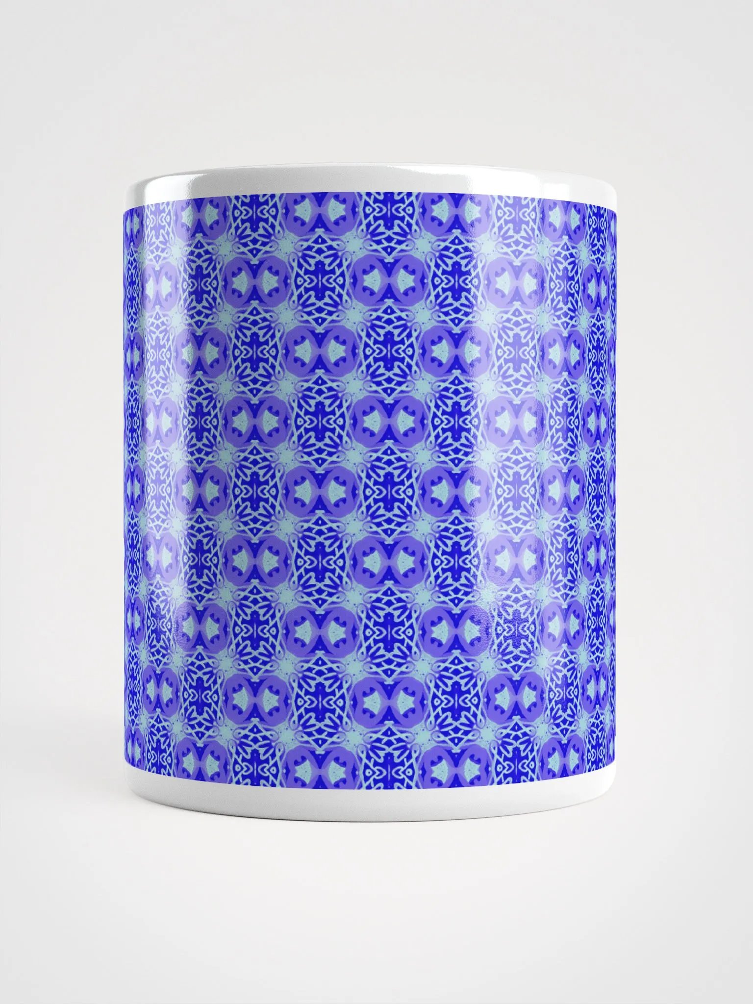 Blue & Purple Seamless Pattern Ceramic Mug product image (5)