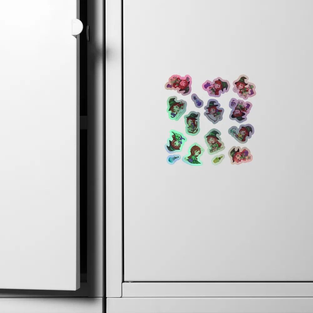 HOLO Chibi Cath Sticker Sheet product image (5)