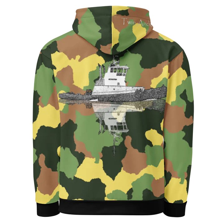 Tug Westrac & Reflection (Green Camouflage) – Performance Marine Wear | Twin Anchor Apparel North Current Line product image (1)