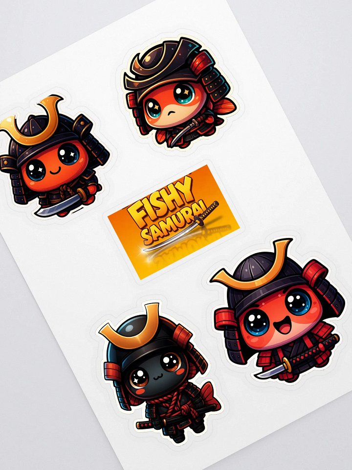 Fishy Samurai Kiss Cut Sticker Sheet product image (1)