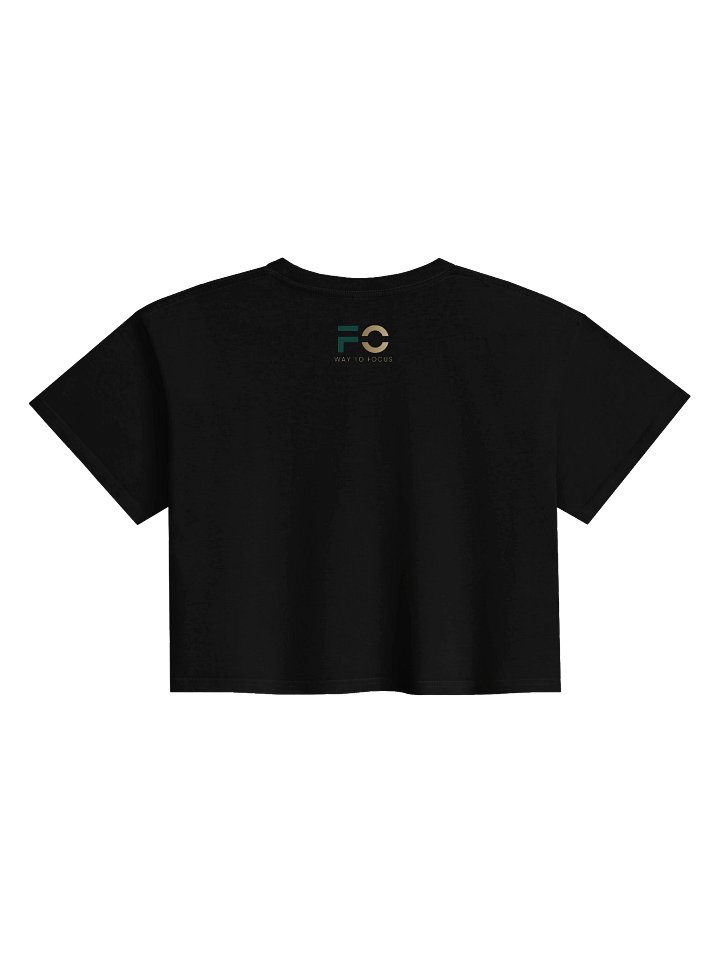 FOCUS Premium Womens Crop Top Tee — Black product image (2)
