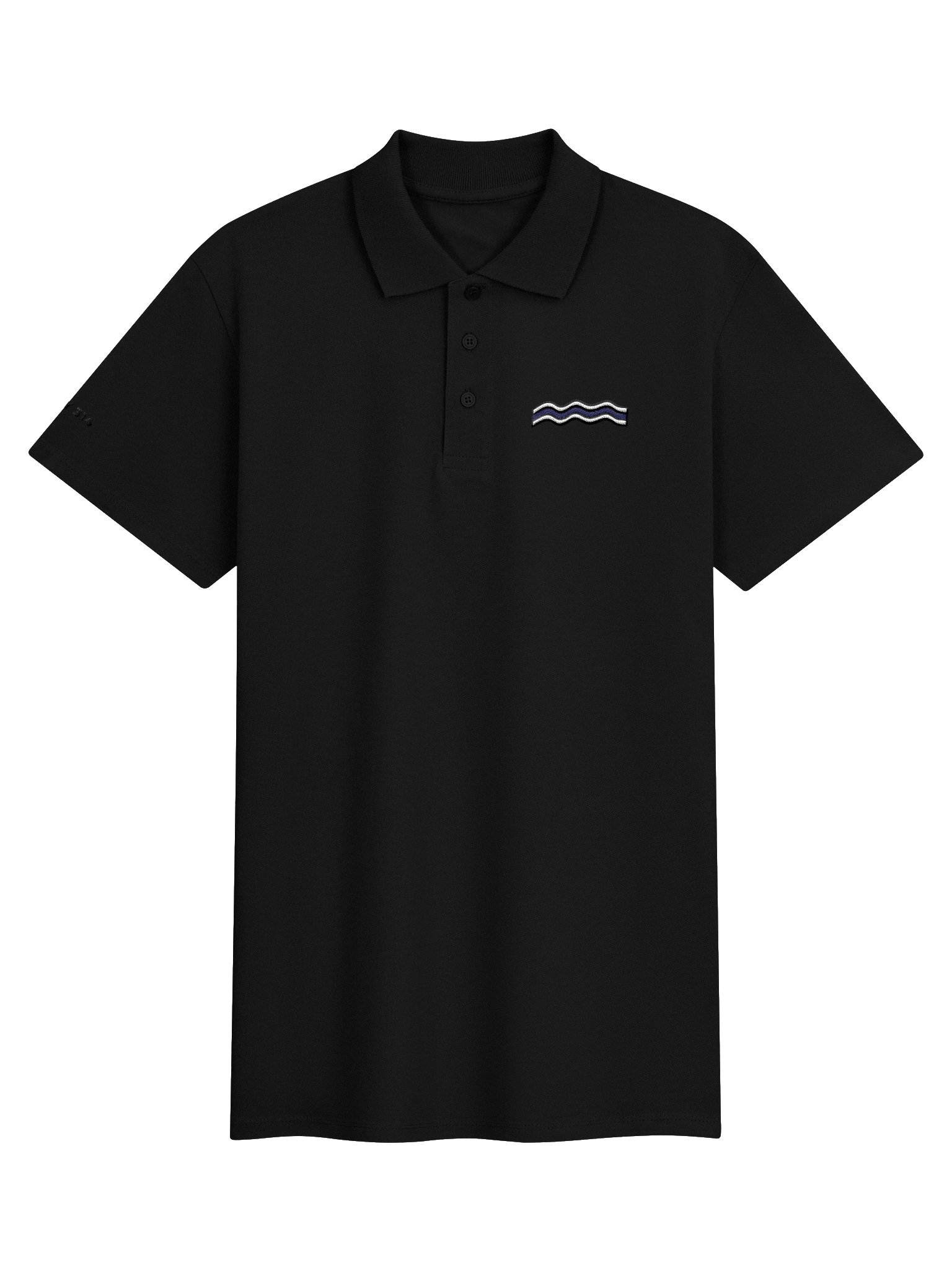 River Embroidered Polo - Black product image (1)