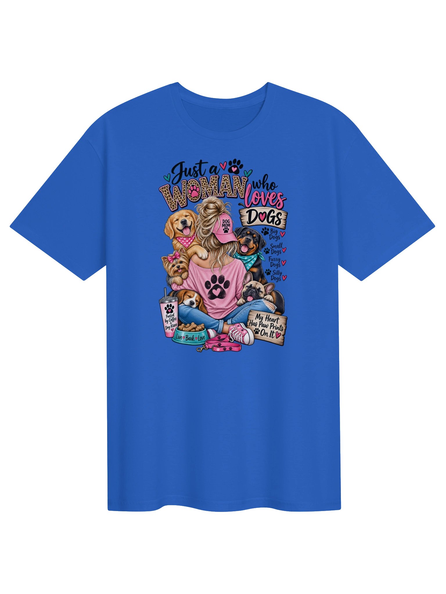 Just a Woman Who Loves Dogs – Dog Lover T-Shirt product image (2)