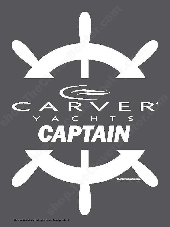 Carver Captain - T-Shirt - Dark Shirt w/White Logo product image (2)