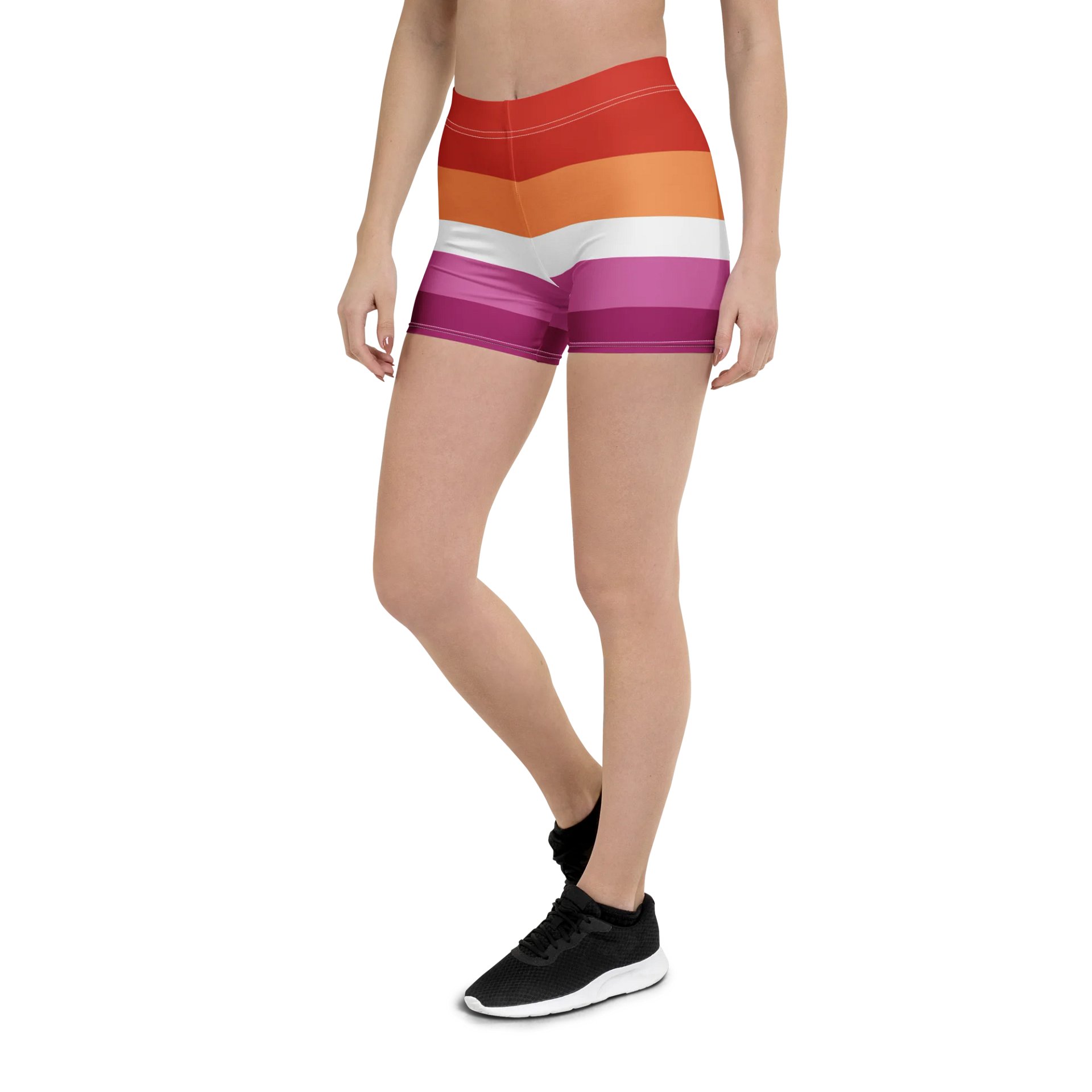 Lesbian Pride Flag Bike Shorts product image (5)