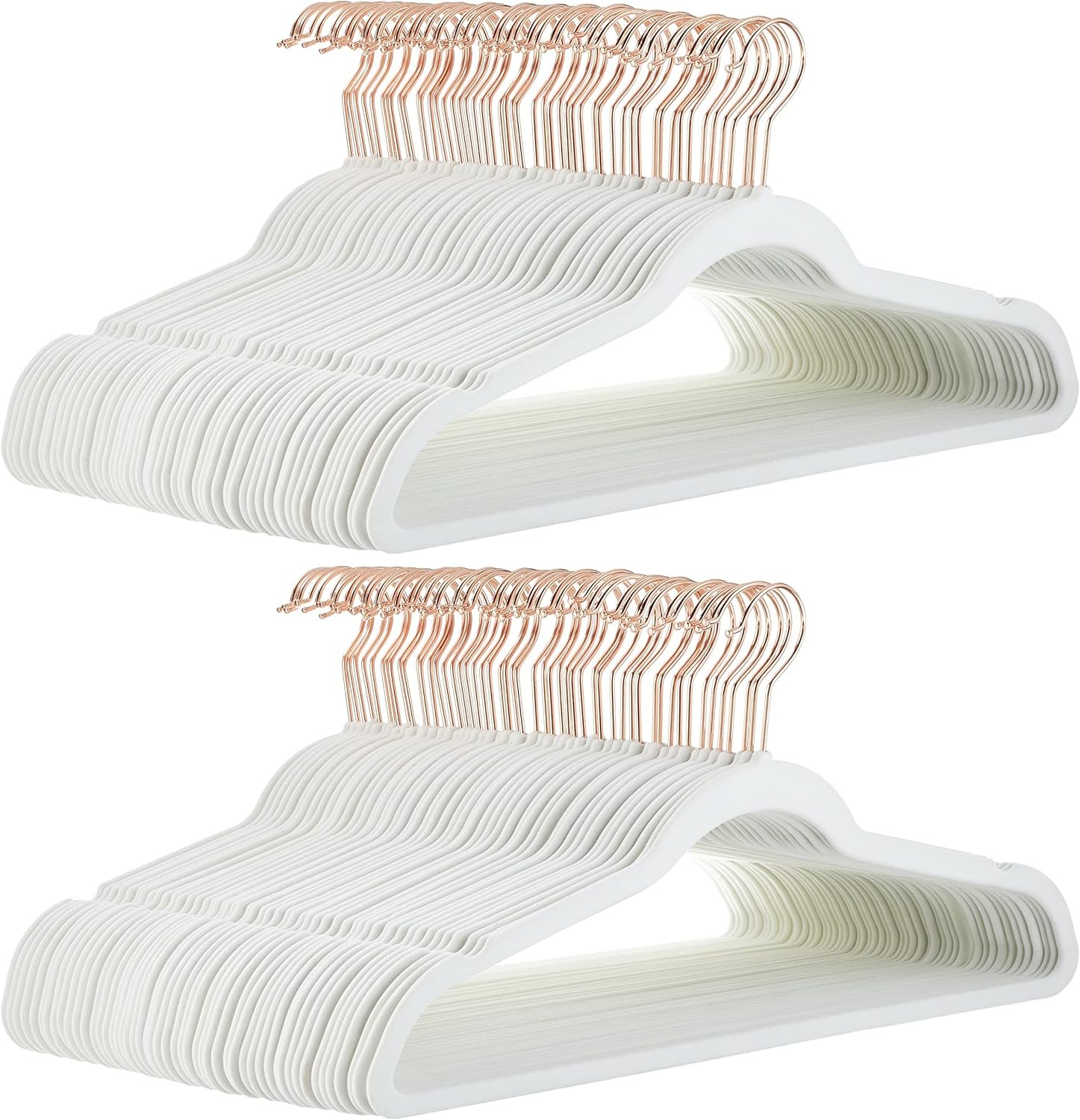 Slim Velvet Non-Slip Space-Saving Clothes Hangers with Shoulder Notches – Closet Organizer for Suits, Shirts, Coats & Pants (50-Pack) product image (8)