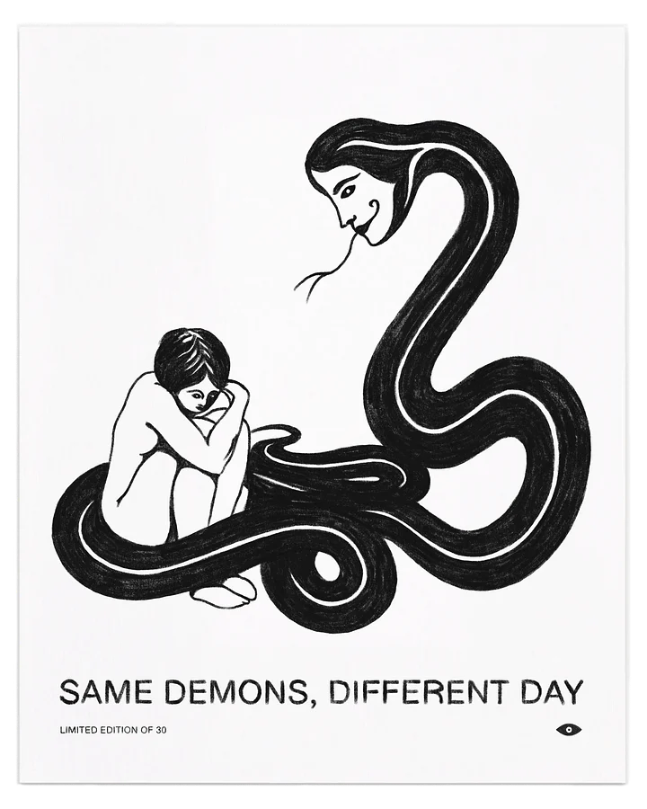 Same Demons Limited Edition Art Print Black product image (1)