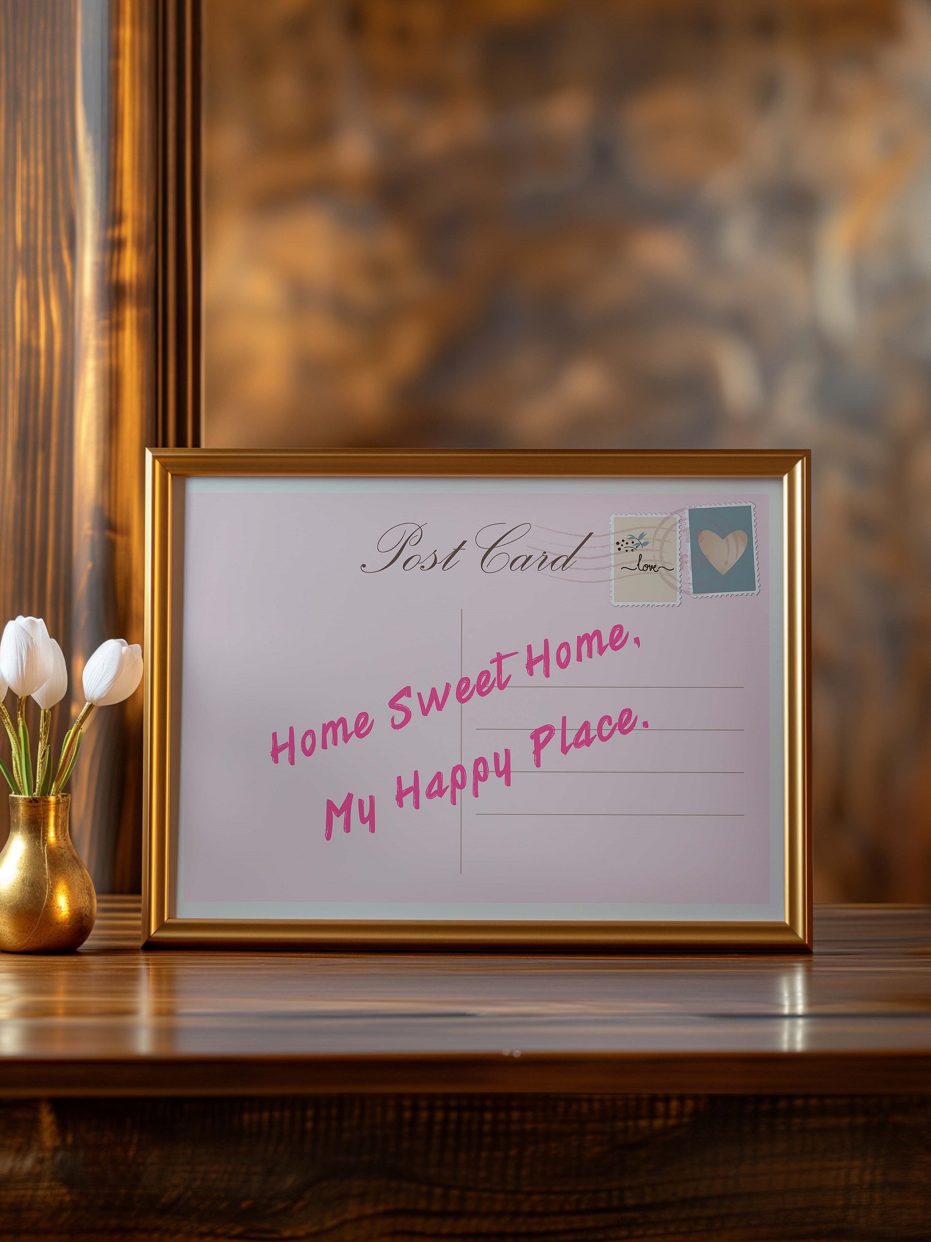 Home Sweet Home My Happy Place Vintage Post Card Wall Art product image (11)