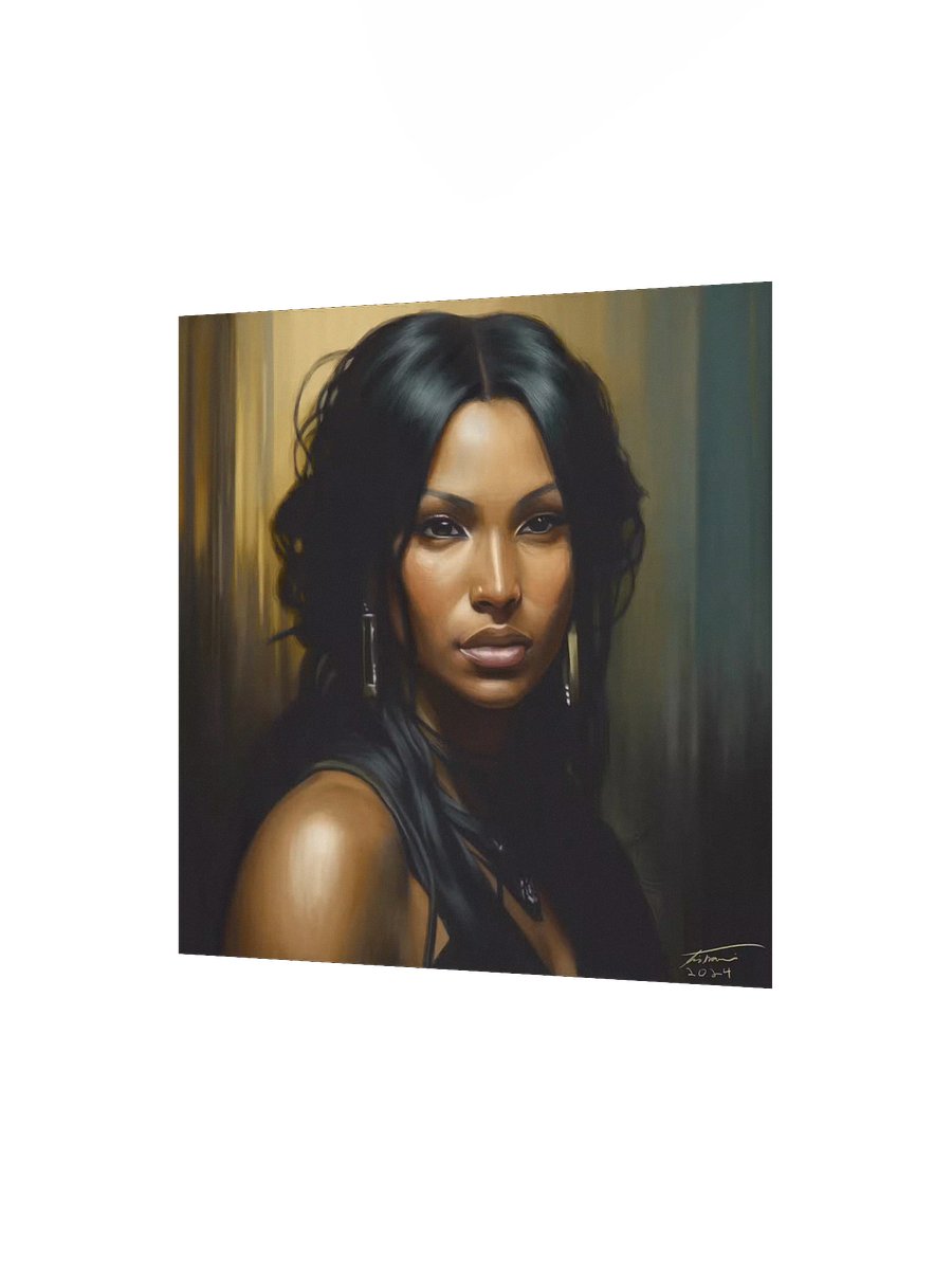 JULIA: Melancholic Portrait Painting (10x10 Print) product image (2)
