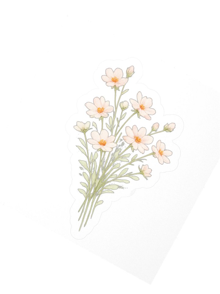 Blush Bloom Sticker — The Meadowlight Wildflower Collection product image (4)