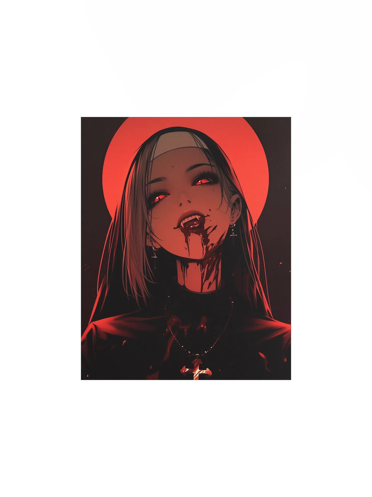 Bloody Vampire Glow Matte Poster product image (5)