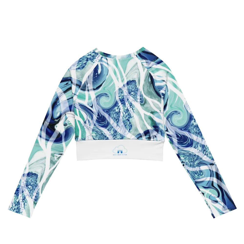 Ocean Lights Recycled Long Sleeve Crop Top product image (5)