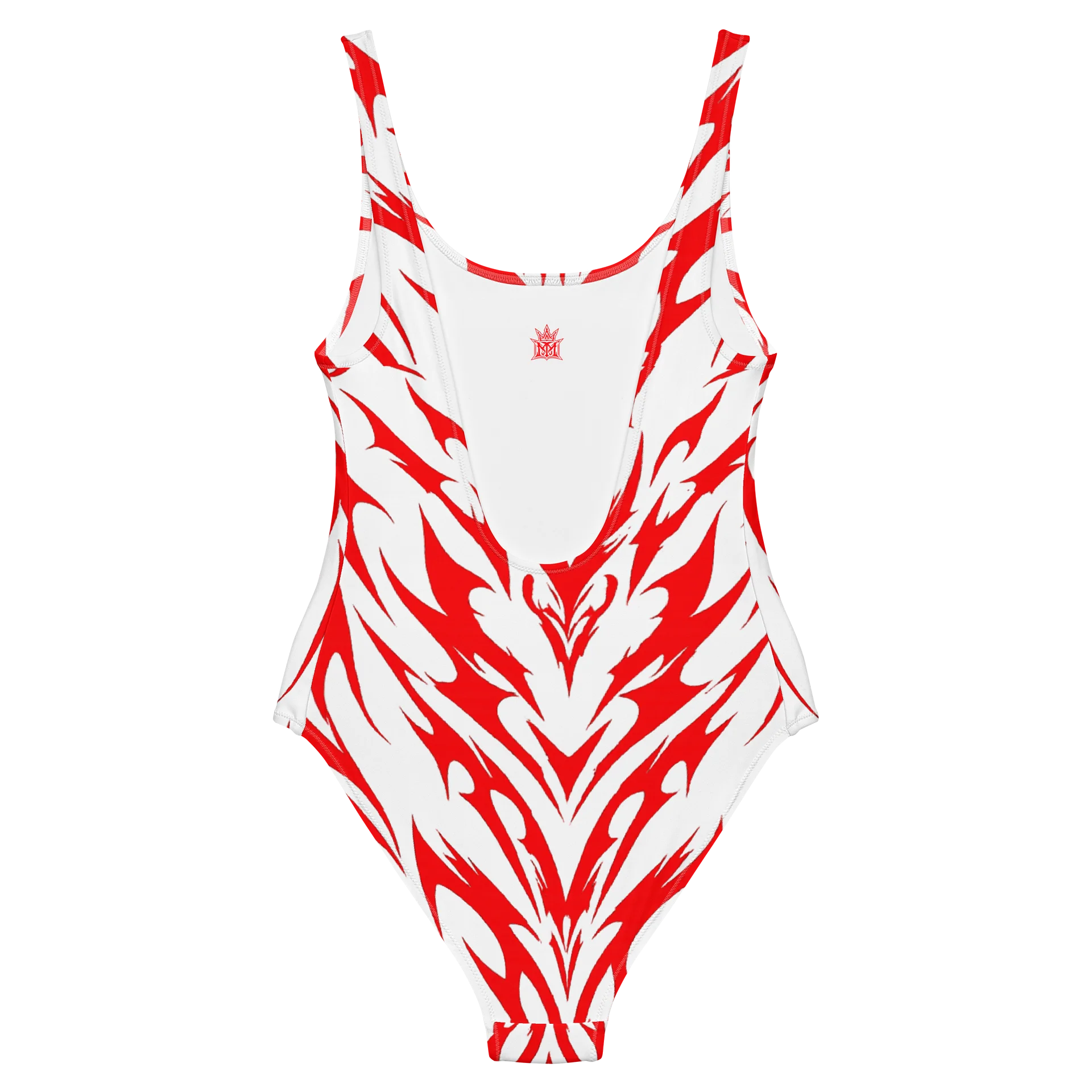 Abstract Red Symmetry One-Piece Swimsuit product image (6)