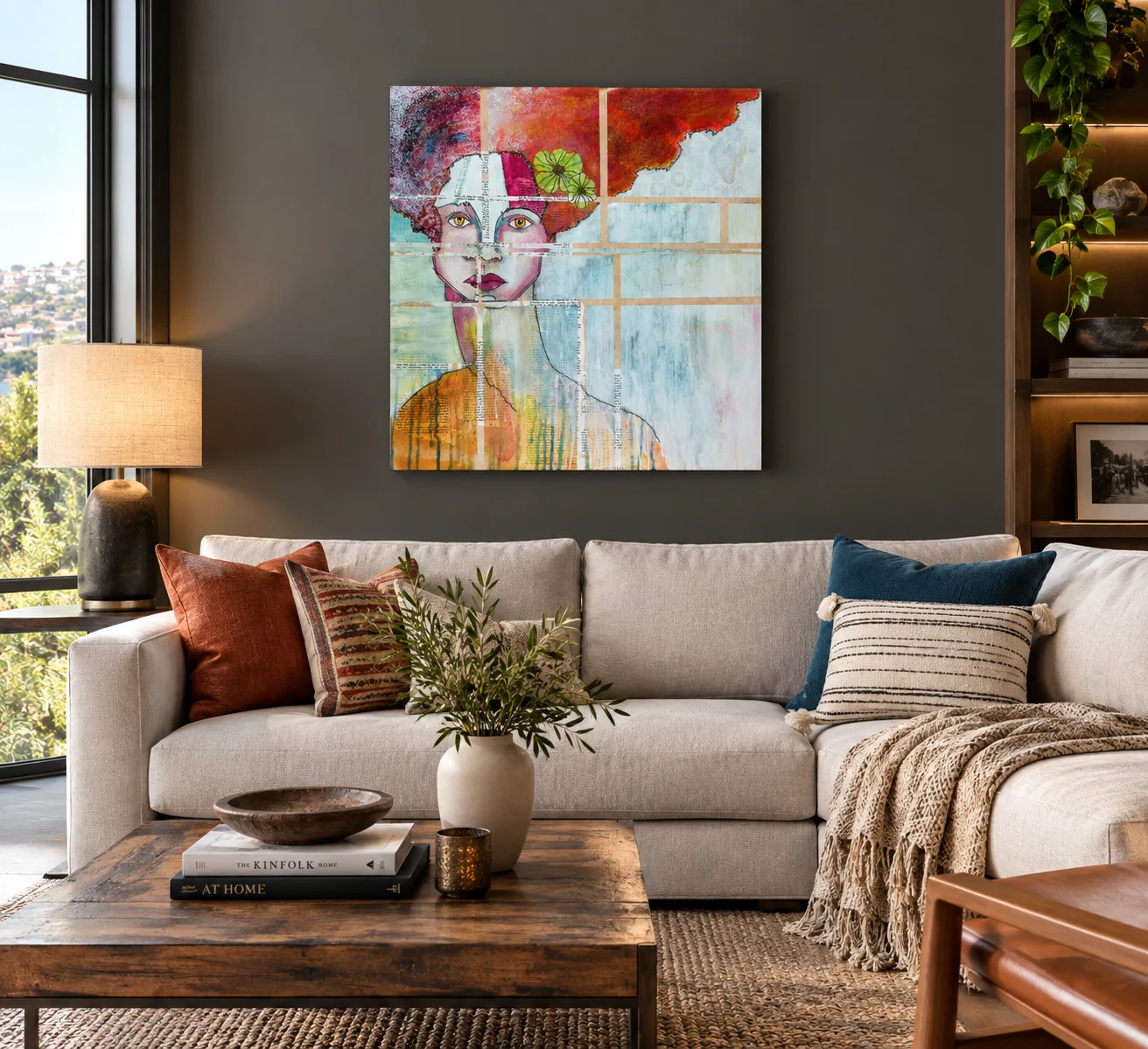 When Mondrian Disrupts a Painting of a Woman product image (2)