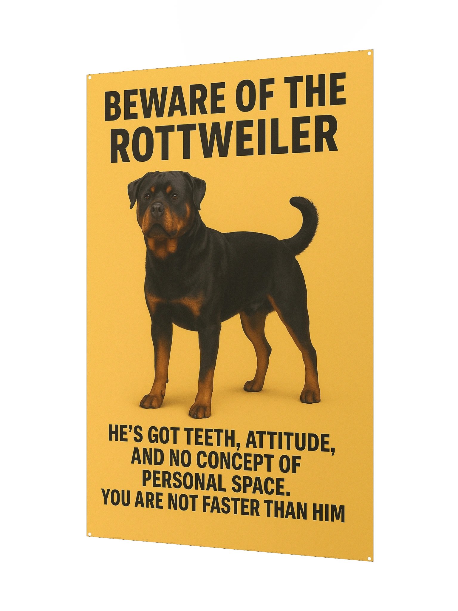 Beware of the Rottweiler Poster | Rottweiler Store