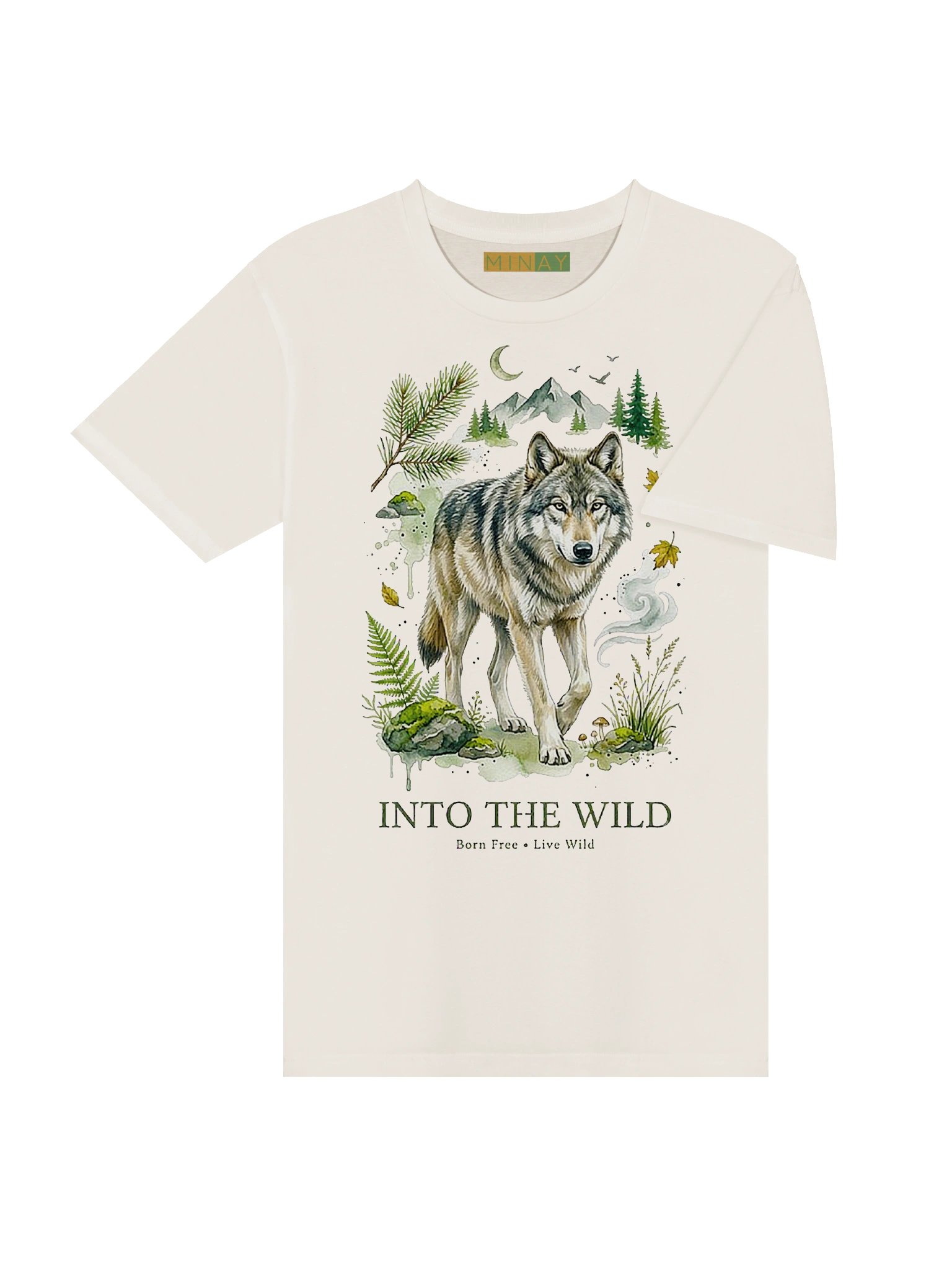 Into The Wild Timber Wolf Vintage Premium Graphic Tee product image (15)